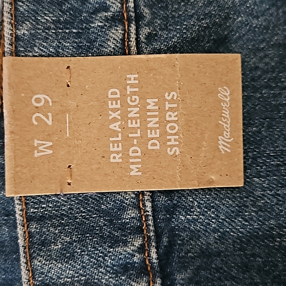 *NWT* Madewell Relaxed Mid-Length Denim Shorts - Picture 7 of 11